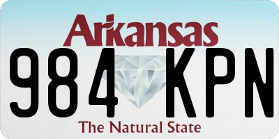 AR license plate 984KPN