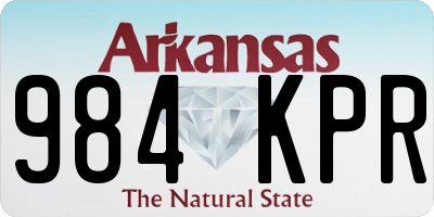 AR license plate 984KPR