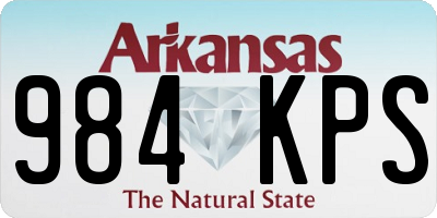 AR license plate 984KPS