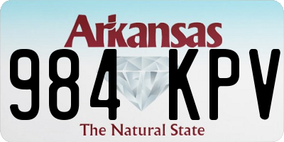 AR license plate 984KPV