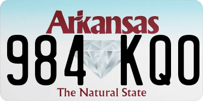 AR license plate 984KQO