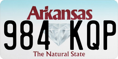 AR license plate 984KQP