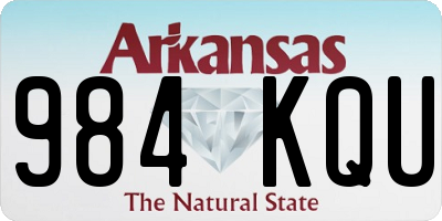 AR license plate 984KQU