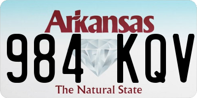 AR license plate 984KQV