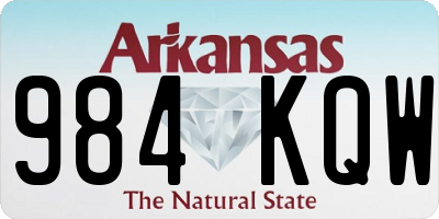 AR license plate 984KQW