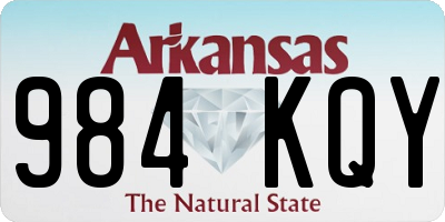 AR license plate 984KQY