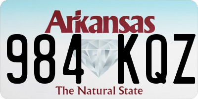AR license plate 984KQZ