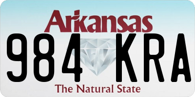 AR license plate 984KRA