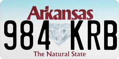 AR license plate 984KRB