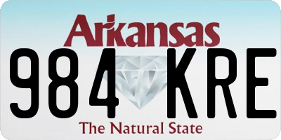 AR license plate 984KRE