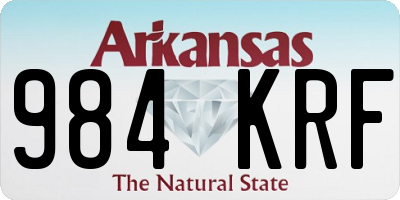 AR license plate 984KRF