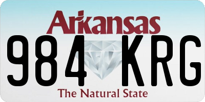 AR license plate 984KRG
