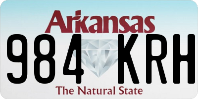 AR license plate 984KRH