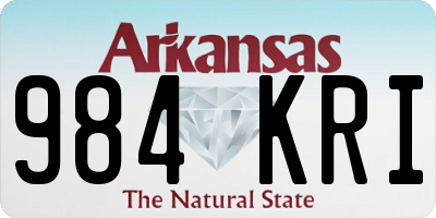 AR license plate 984KRI