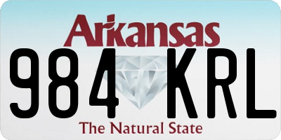 AR license plate 984KRL