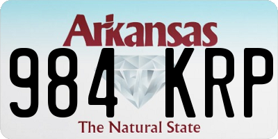 AR license plate 984KRP