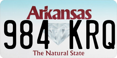 AR license plate 984KRQ