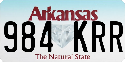 AR license plate 984KRR