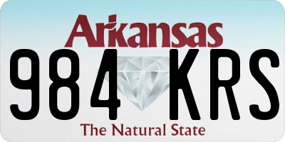 AR license plate 984KRS