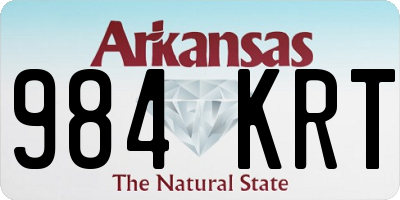 AR license plate 984KRT