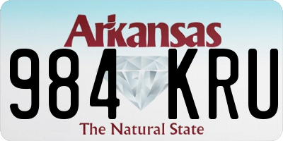 AR license plate 984KRU