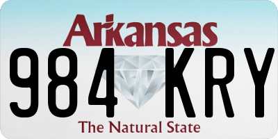 AR license plate 984KRY