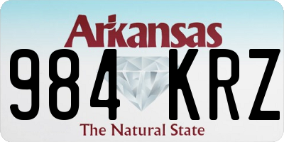 AR license plate 984KRZ