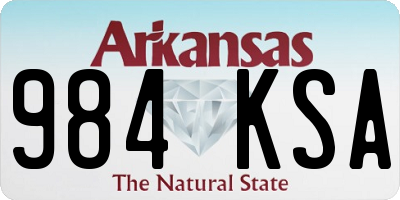 AR license plate 984KSA