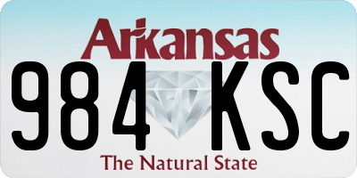 AR license plate 984KSC