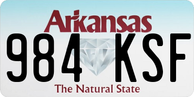 AR license plate 984KSF