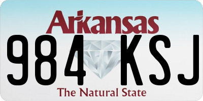 AR license plate 984KSJ