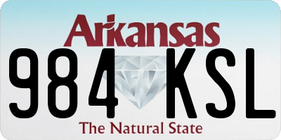AR license plate 984KSL