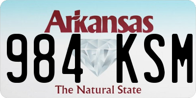 AR license plate 984KSM