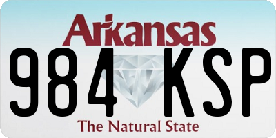 AR license plate 984KSP