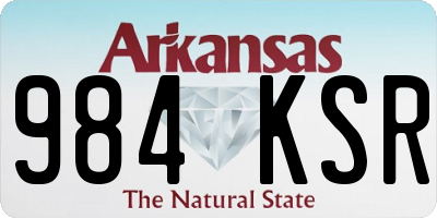 AR license plate 984KSR