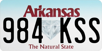 AR license plate 984KSS