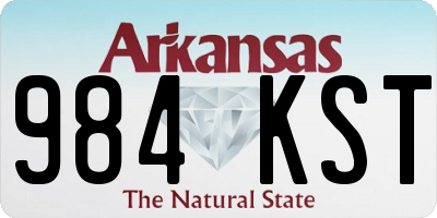 AR license plate 984KST