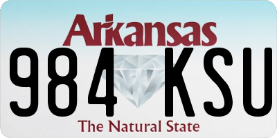 AR license plate 984KSU