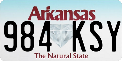 AR license plate 984KSY