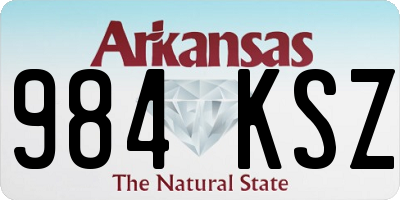 AR license plate 984KSZ
