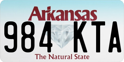 AR license plate 984KTA