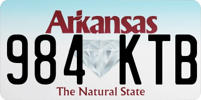 AR license plate 984KTB