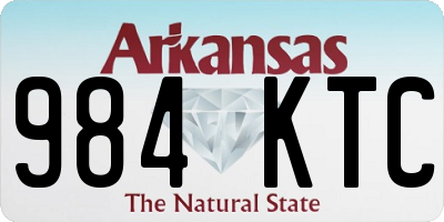 AR license plate 984KTC