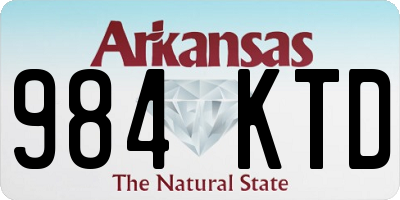 AR license plate 984KTD