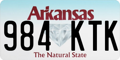 AR license plate 984KTK