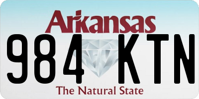 AR license plate 984KTN