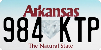 AR license plate 984KTP