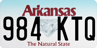 AR license plate 984KTQ