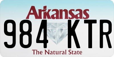 AR license plate 984KTR