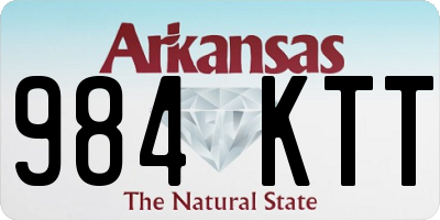 AR license plate 984KTT